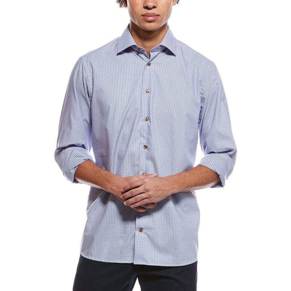 Eton Mens  Contemporary Fit Shirt, Brown